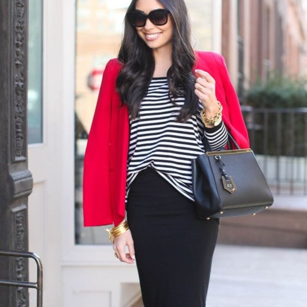 Rebecca Minkoff Becky Pointed Crepe Blazer - Picture 3 of 7